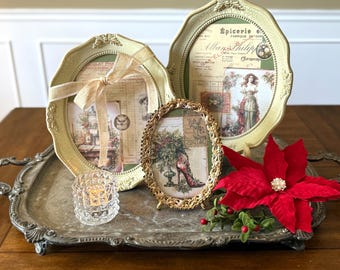 Curated Vintage Frame Collection: Ornate Shabby Chic Picture Frames, Antique Style, Gallery Wall Accent