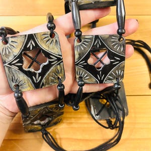 Vintage Wood Bead Tie Belt - Boho Western Sash
