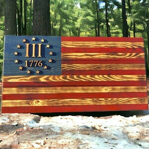 American Flag Whiskey Rack Red, Blue and wood burnt, 3%, Whiskey bottle rack, American Flag Whiskey Rack, Christmas, mothers/ fathers day