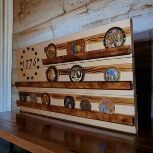 Handmade 1776 American Flag Coin holder, Challenge Coin Holder Flag, Betsy, Gift Ideas, Gift, Christmas ideas
