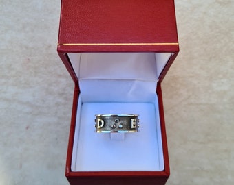 Anillo de plata de caballero templario masónico