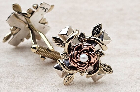 Rose Croix Cufflinks - Etsy