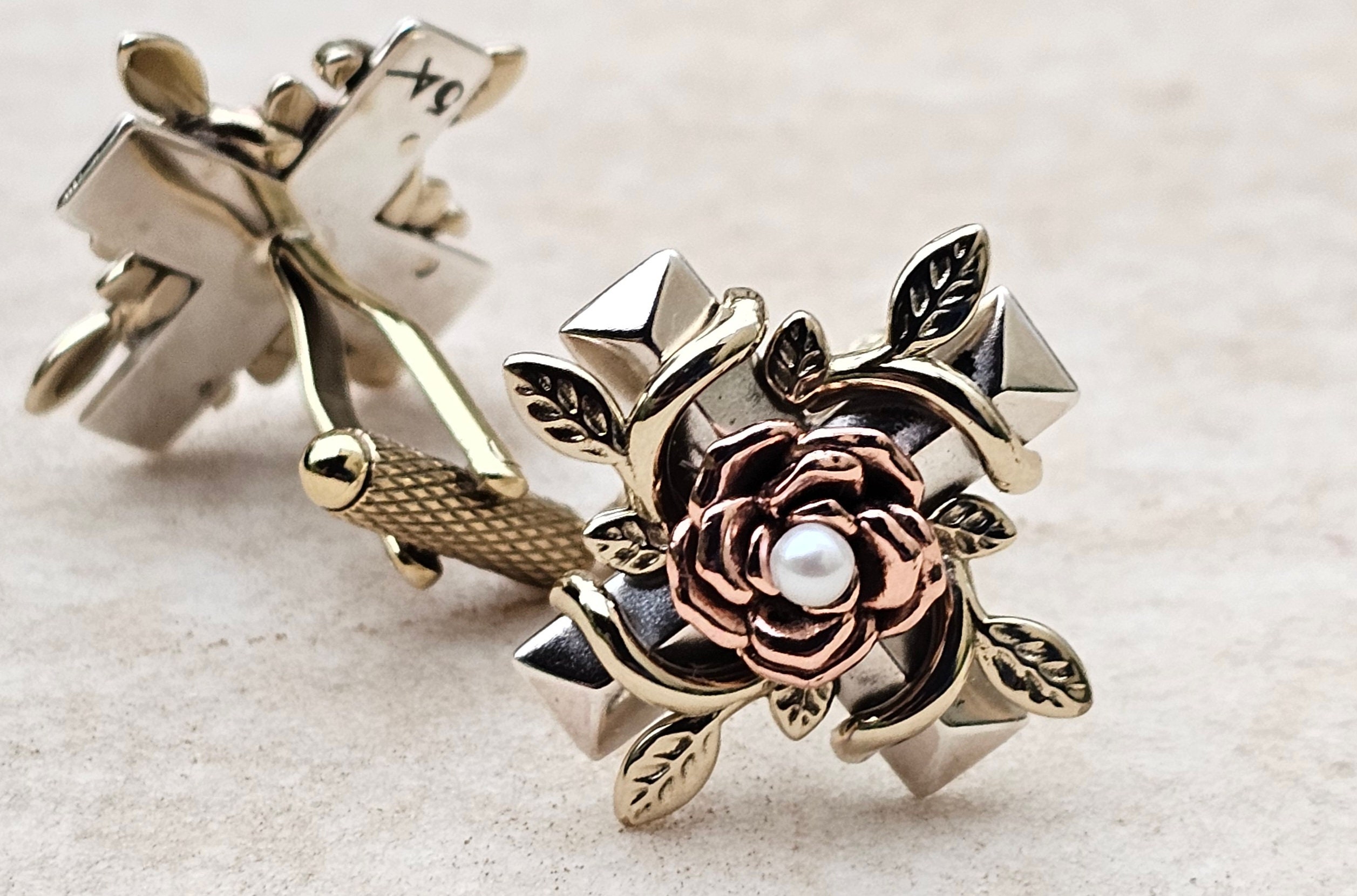 Rose Croix Cufflinks - Etsy