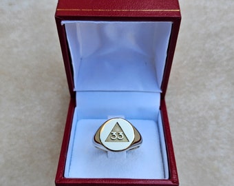33rd Degree Grooved Masonic Ring - Etsy