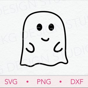 Cute Ghost SVG, PNG, DXF, Halloween Cricut cut file