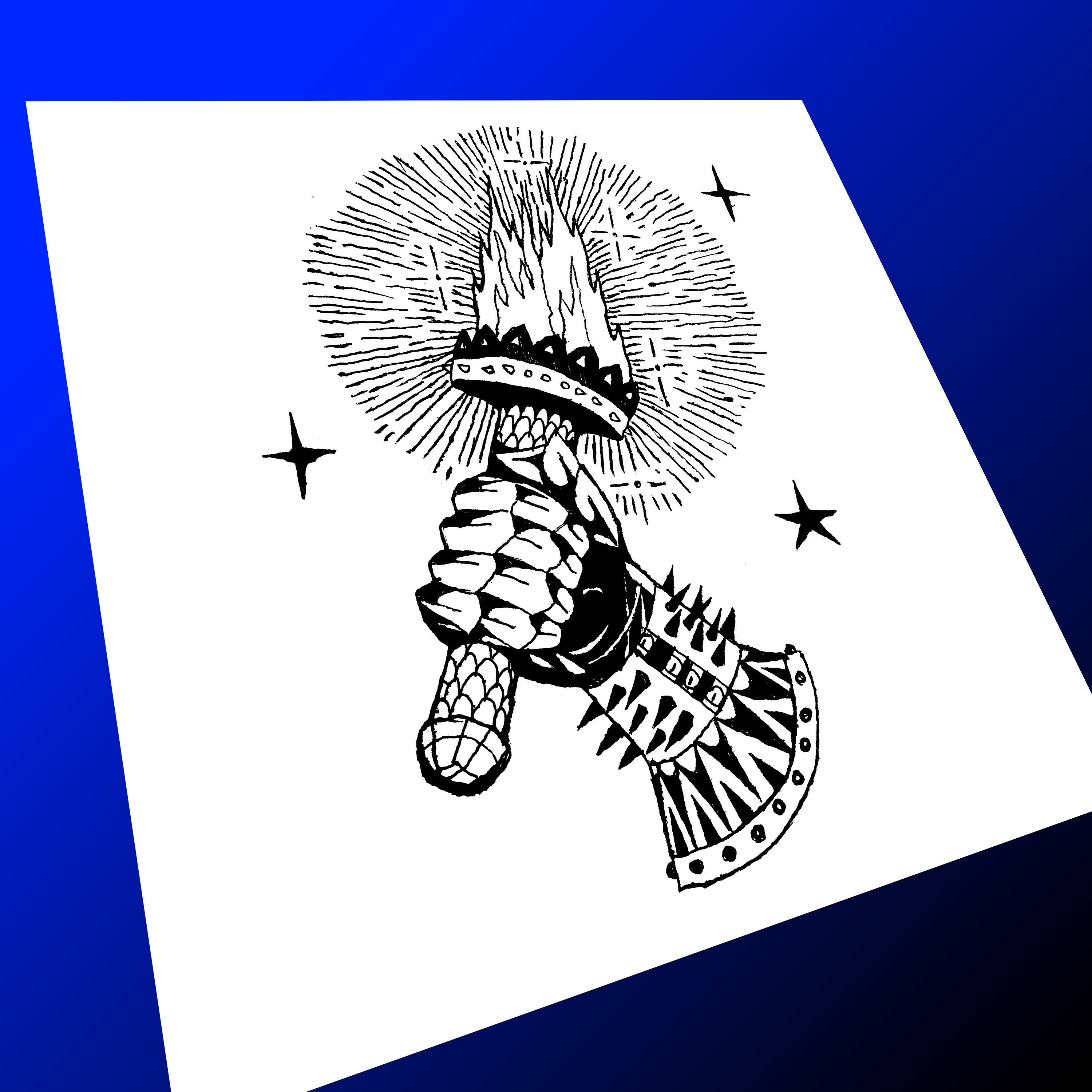 Fackel. Einzigartige TattooDesign kann nur einmal für eine Etsy