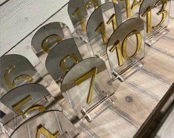 Acrylic table numbers