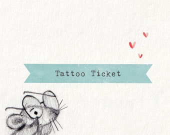 Tattoo Ticket - One time use of my design for a personal tattoo
