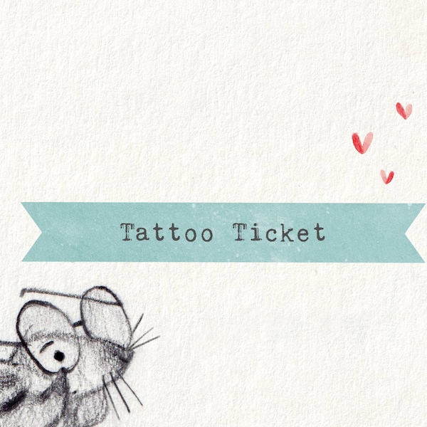 Tattoo Ticket - One time use of my design for a personal tattoo