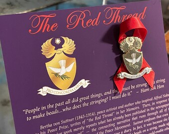 El hilo rojo /historia positiva / paz narrativa a través de la ley pin / insignia narrativa generativa
