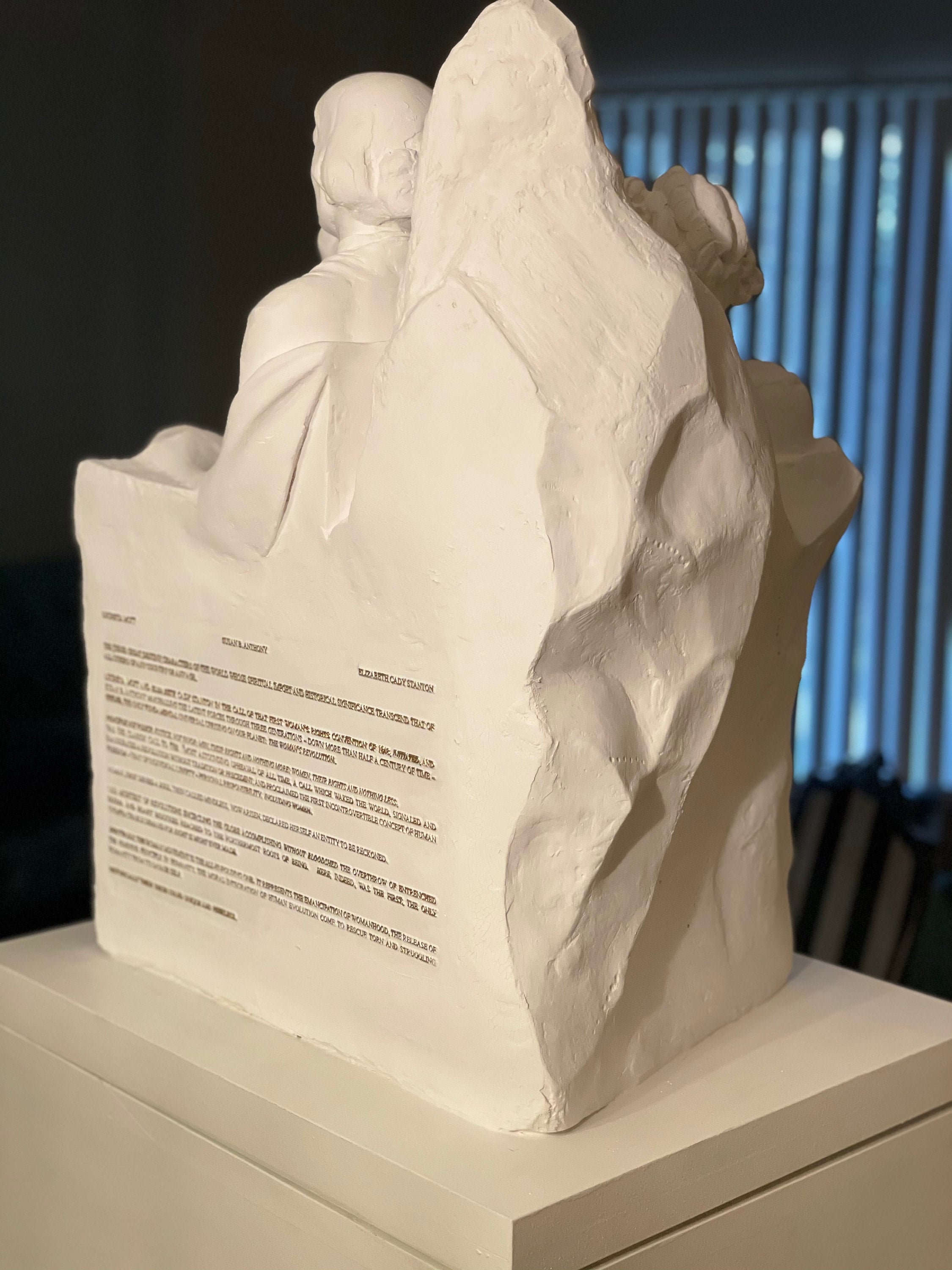 Replica of Adelaide Johnson's 1921 Suffrage Statue portrait Monument to Lucretia Mott, Susan B