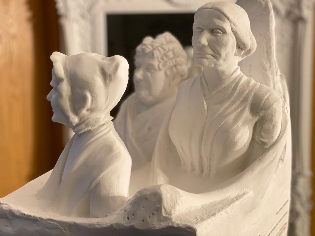 Replica of Adelaide Johnson's 1921 Suffrage Statue portrait Monument to Lucretia Mott, Susan B