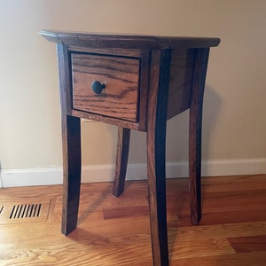 Bourbon Barrel End Table with Drawer