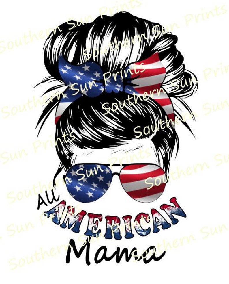 All American Mama American Mama Patriotic America Flag - Etsy