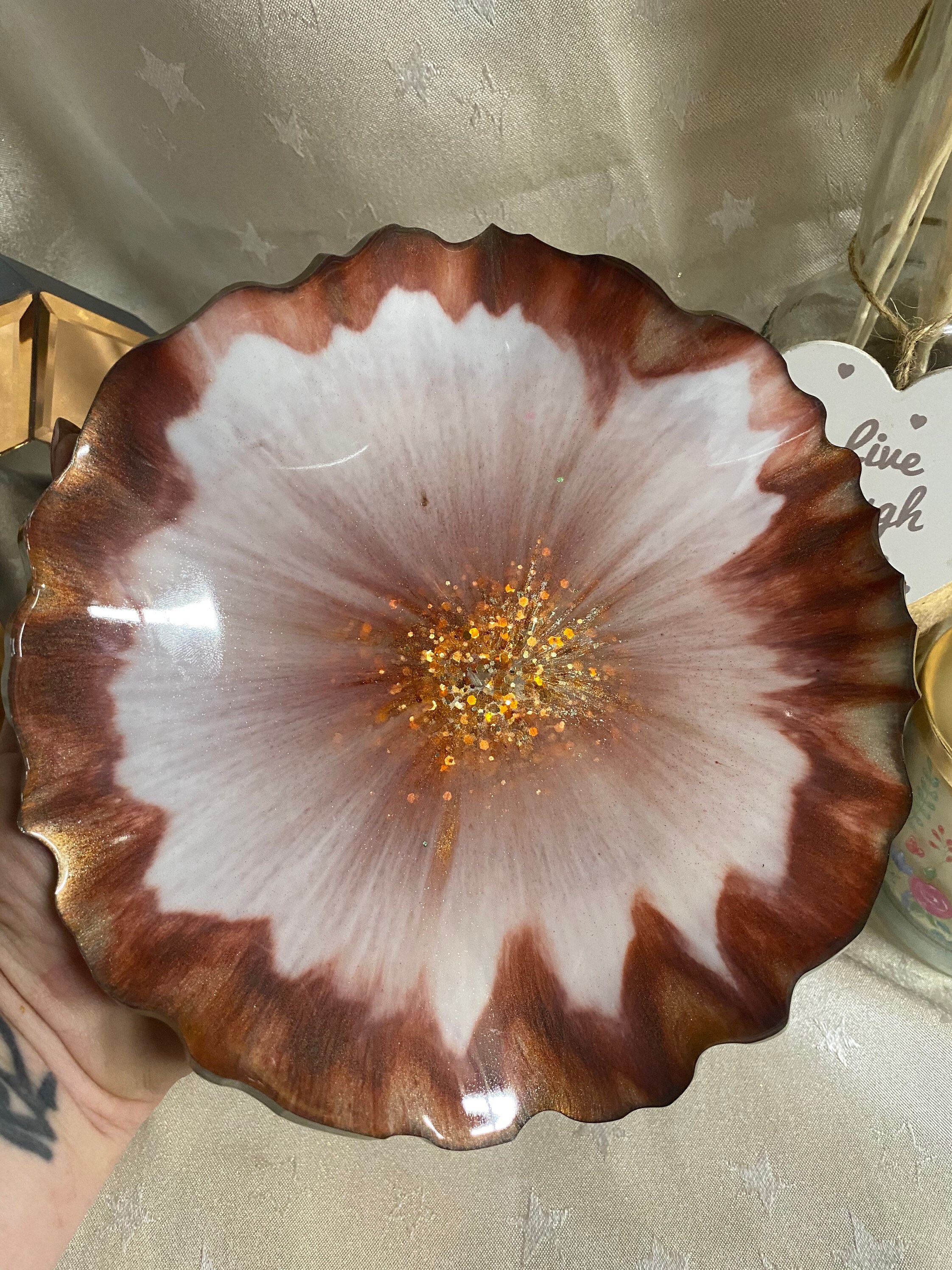 Crystal Resin Display Bowl Resin Flower Bowl Etsy UK