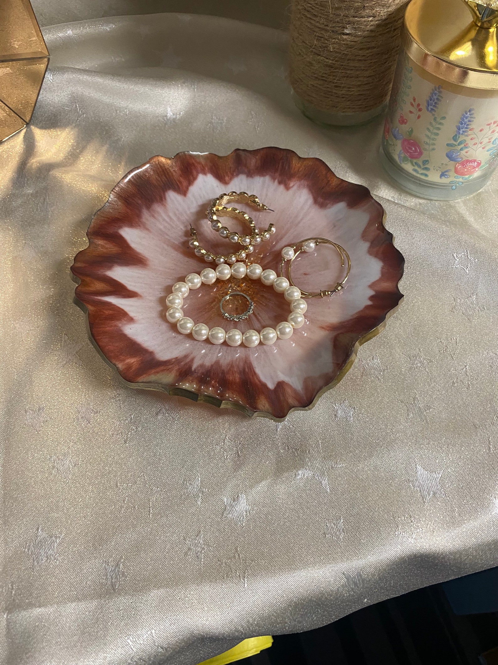 Crystal Resin Display Bowl Resin Flower Bowl Etsy UK