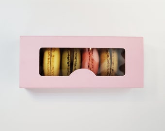 Pink 6 pc Macaroon Box