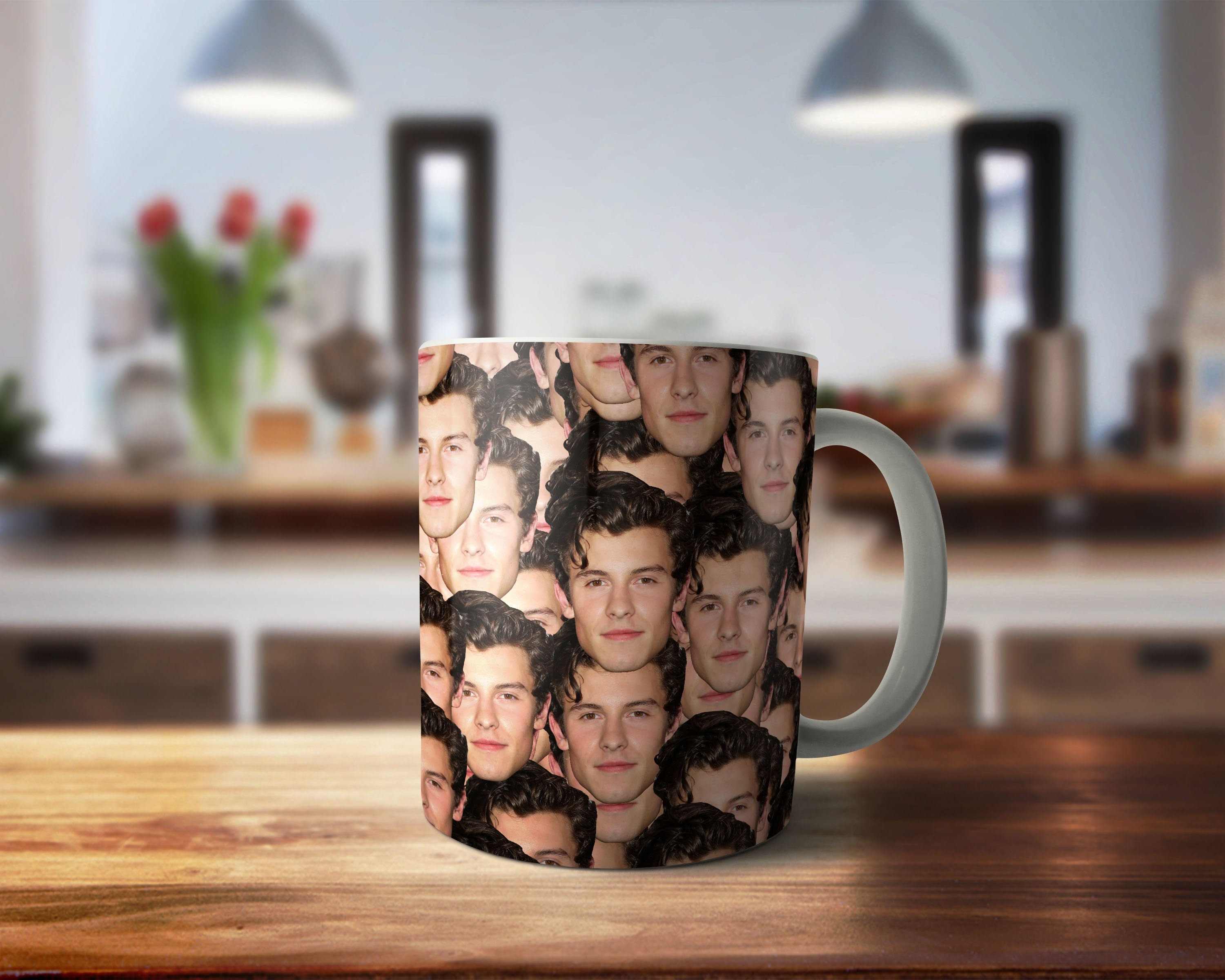 Coffee Mug Coaster Gift Set Shawn Mendes Guitar Ceramic Tea 