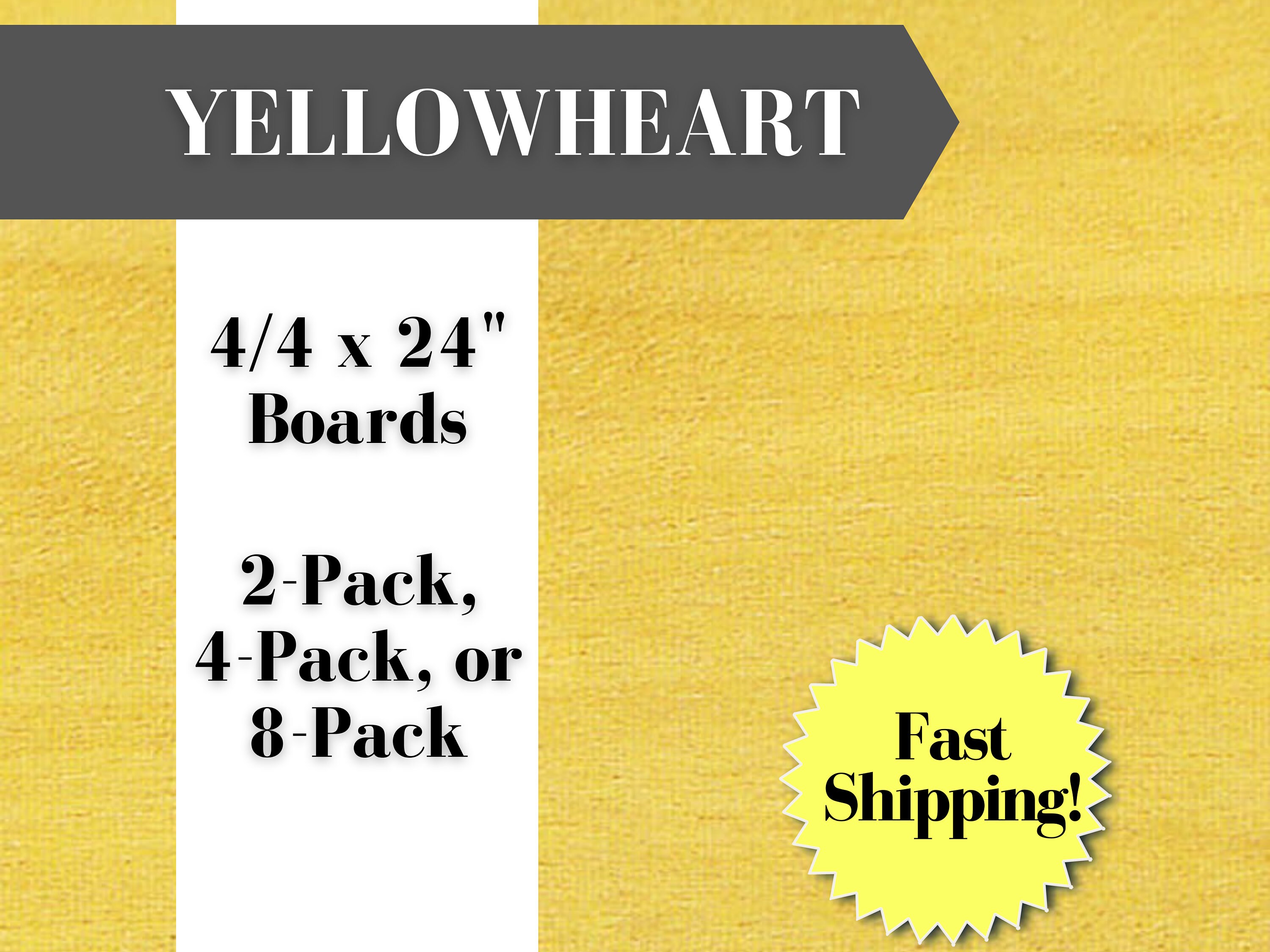 Yellowheart Lumber Boards 3/4 X 4 (2pcs) (3/4 X 4 X 18