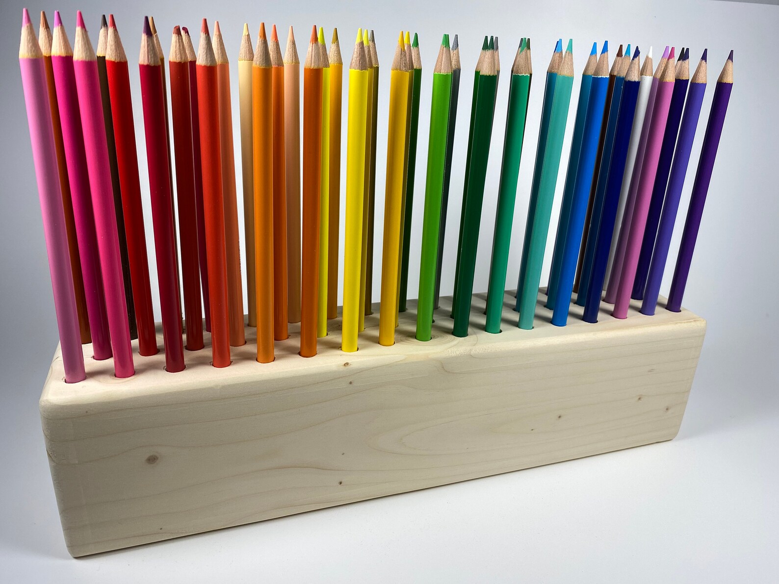 Colored Pencil Holder 50-pencil Holder // Dark Walnut - Etsy
