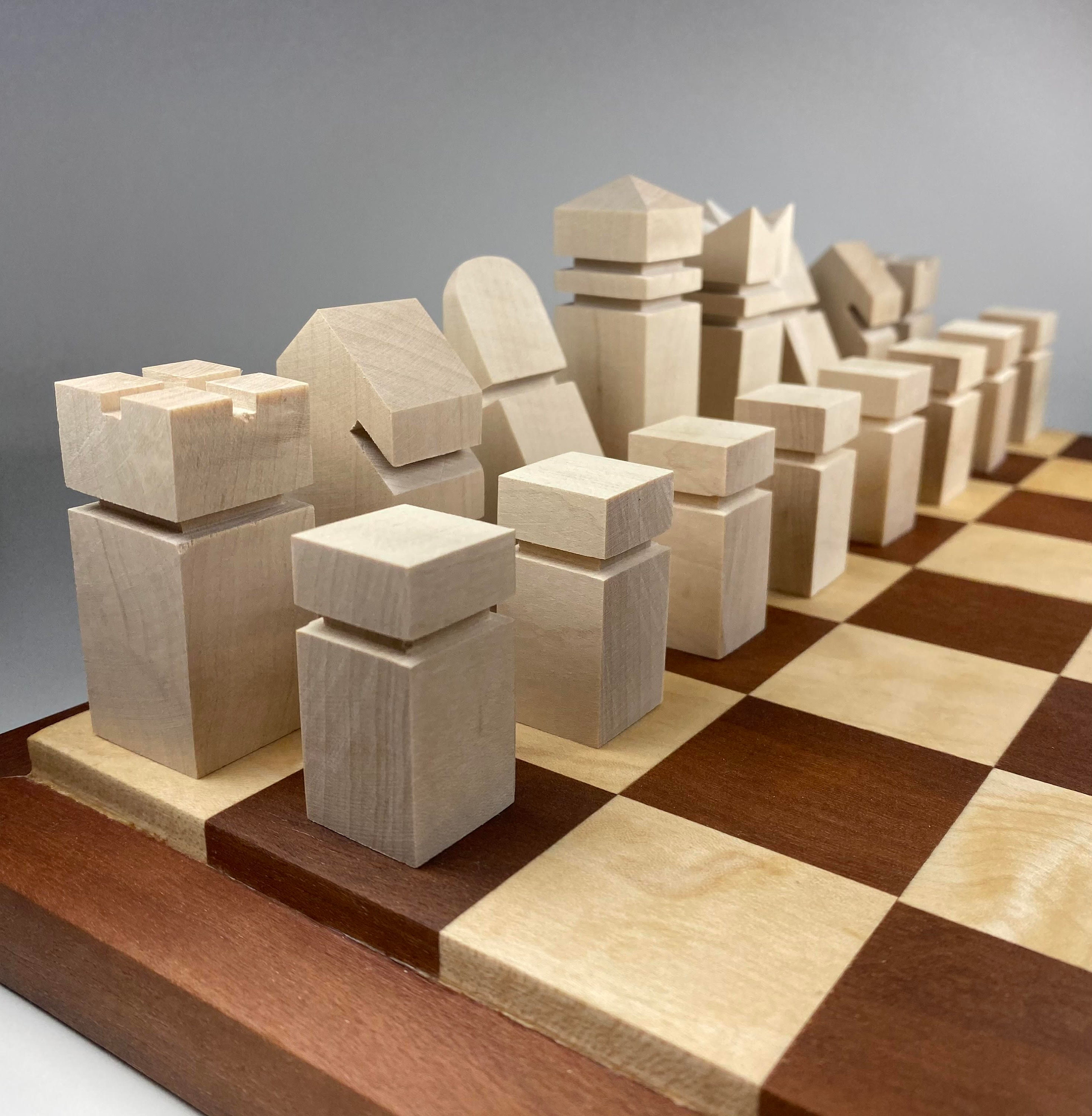 Projects - Modern chess board and set