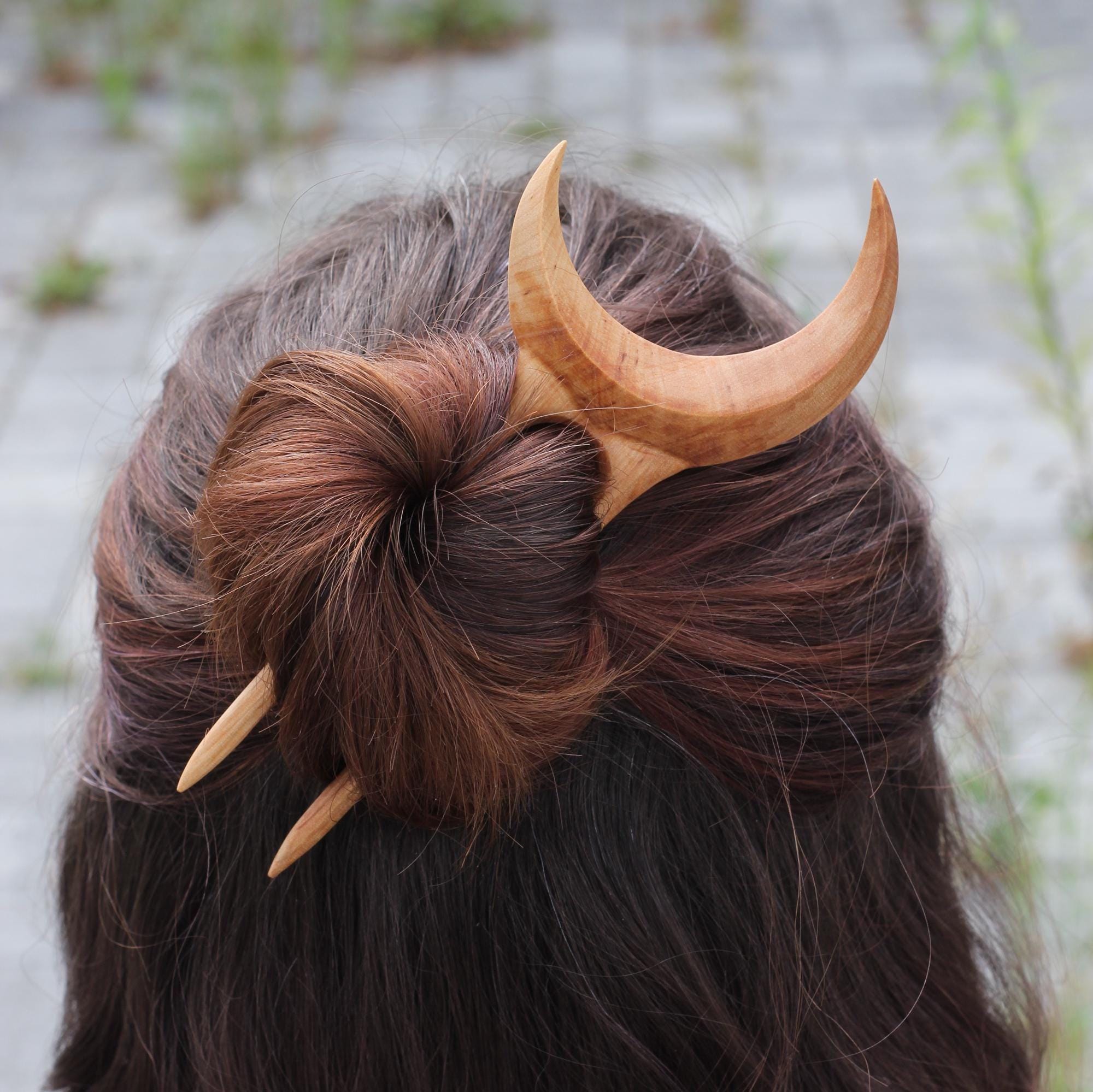 Moon Hair Fork - Etsy