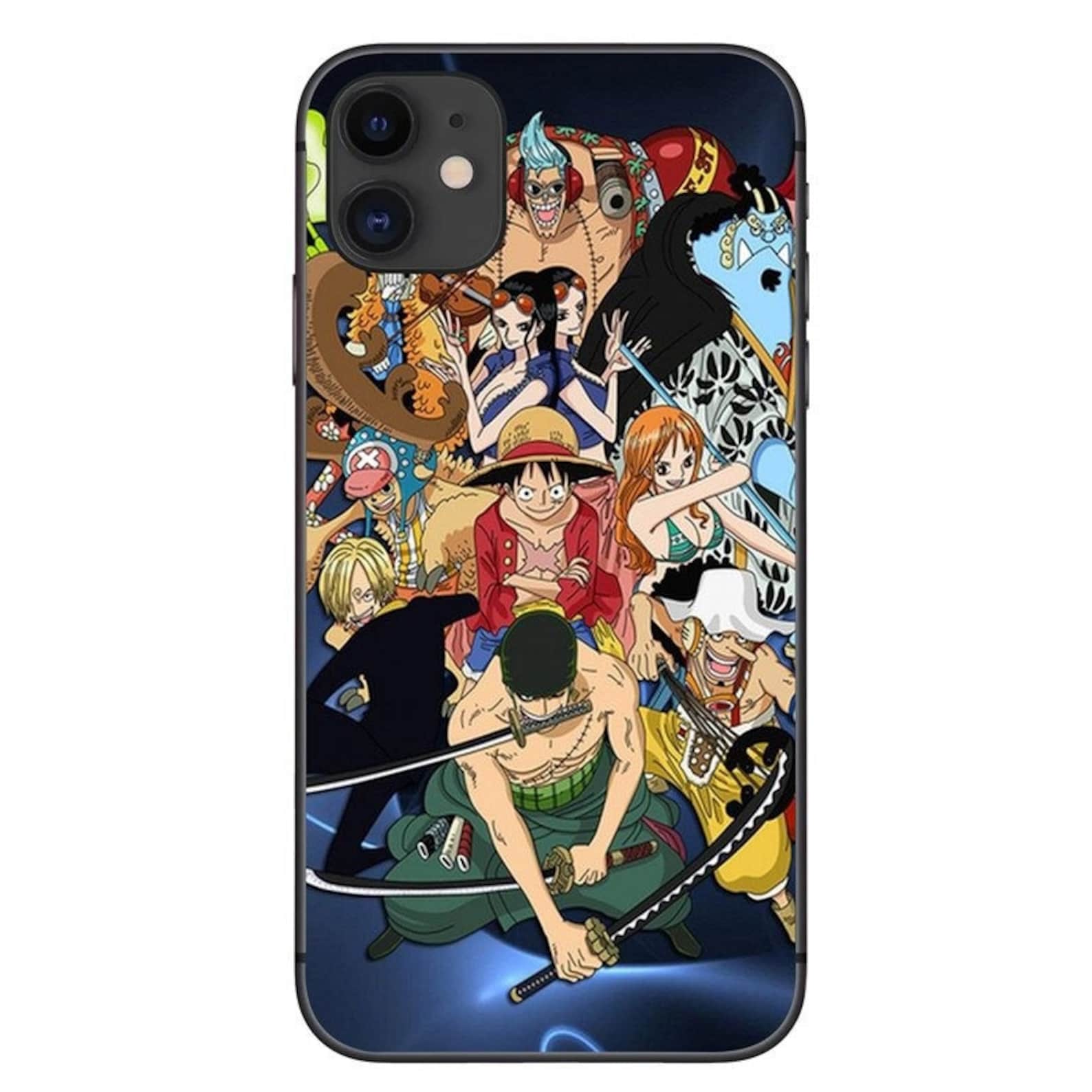 Phone Cases Anime Character One Piece Luffy Black Silicone Etsy