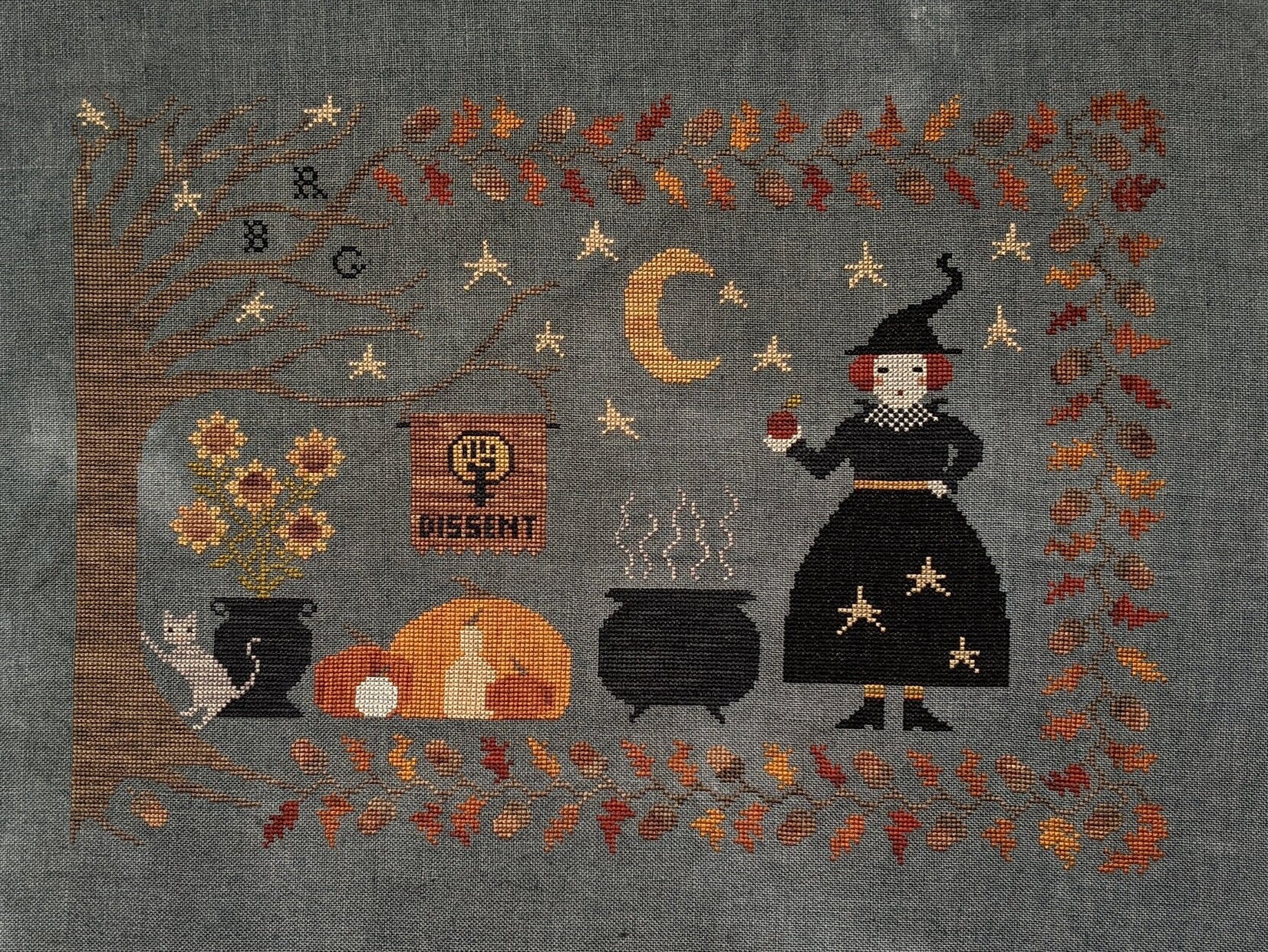 Little Sarcy Witch cross-stitch pattern