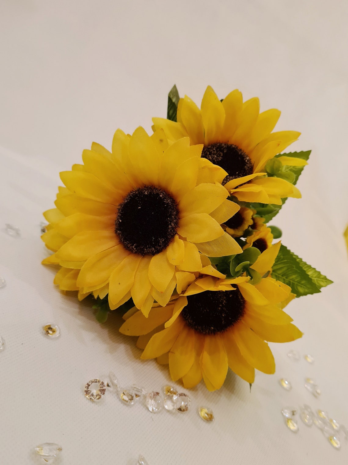 Sunshine Yellow Sunflower Balloon Flower Bouquet Etsy
