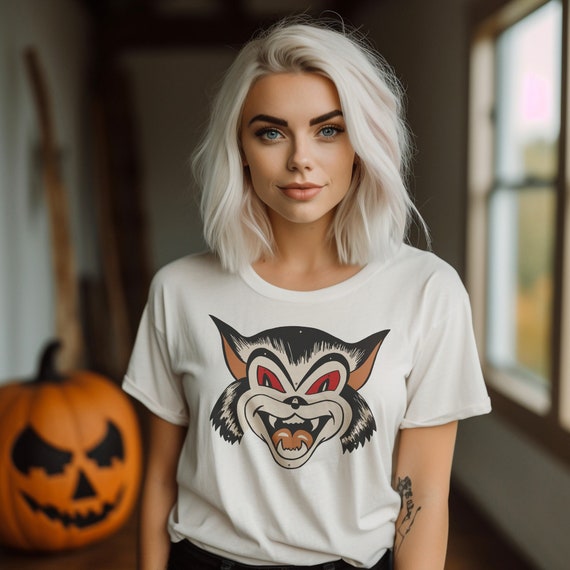 Creepy Pumpkin Face Halloween Lovers' Unisex Baseball T-Shirt