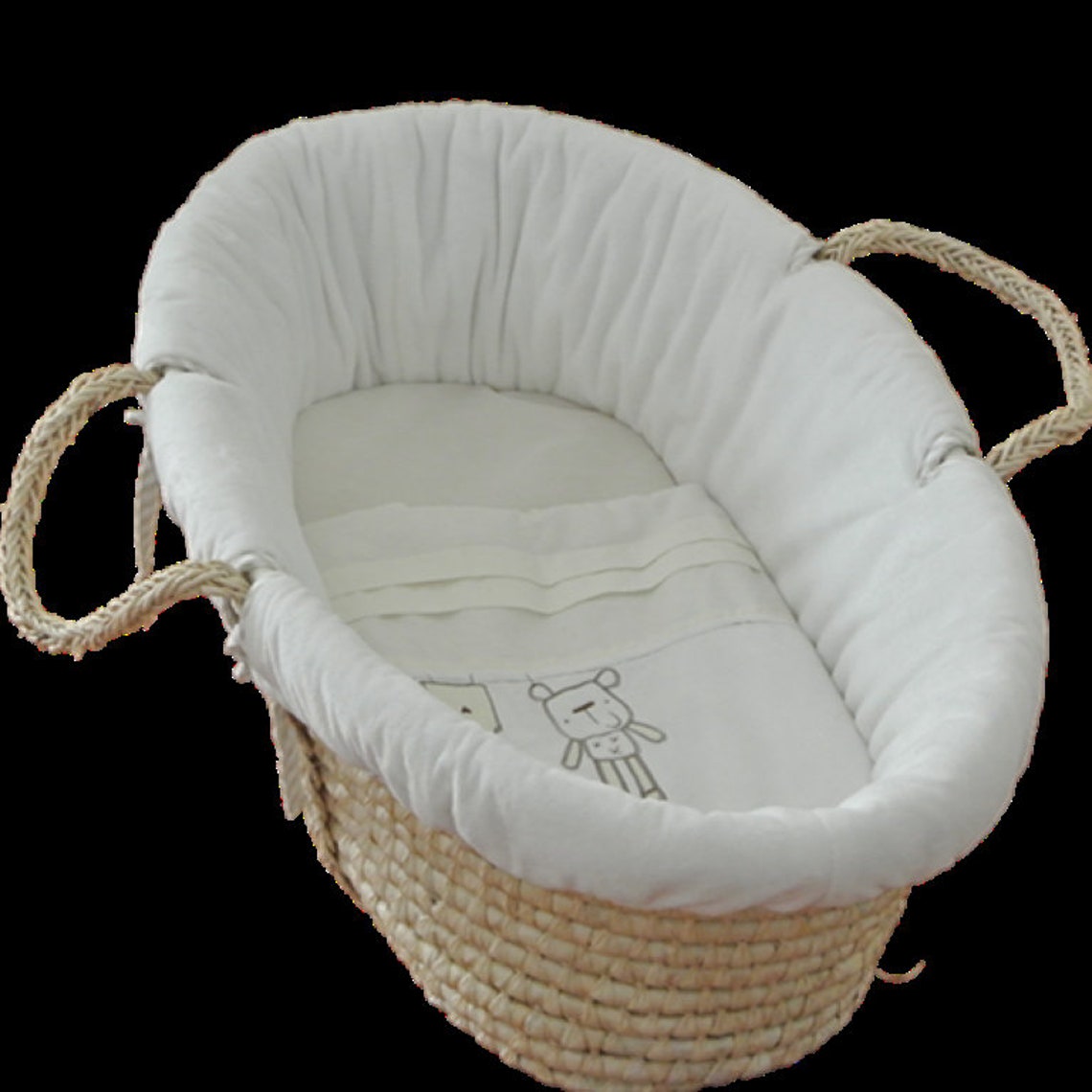 White 100 cotton Moses Basket Fabric Etsy