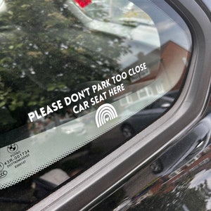 車の窓用ステッカー ビニール デカール - チャイルドシートに近づきすぎないでください - チャイルドシート警告ステッカー - 車の窓用ベビーステッカー