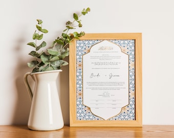Printable Nikkah Contract Template | Islamic Marriage, Muslim Wedding (PDF)