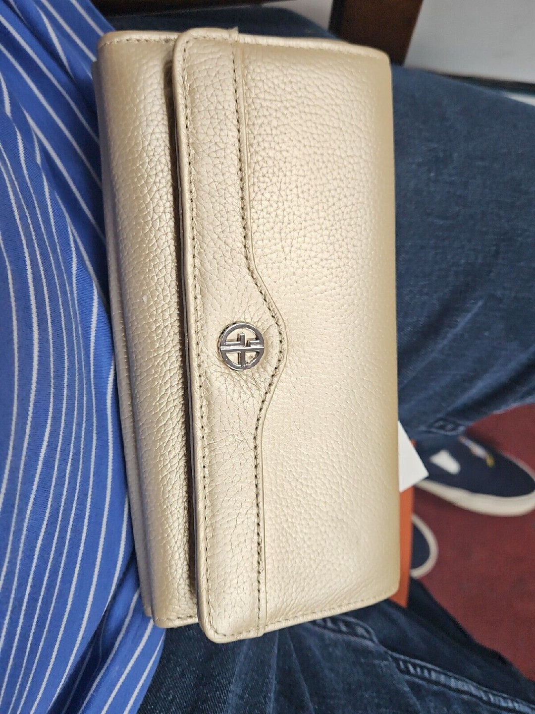 Giani Bernini Pebble Leather Receipt Clutch Wallet Pocketbook - Etsy