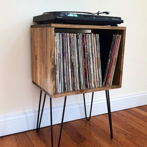 Minimalist Mid Century Modern Vinyl Record Stand/Turntable Stand/Record Player Stand/ Vinyl Record Storage