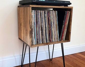 Minimalist Mid Century Modern Vinyl Record Stand/Turntable Stand/Record Player Stand/ Vinyl Record Storage