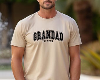 Grandad Est Shirt, Fathers Day Tee, Grandfather Shirt, Grandpa Gifts, Grandad Birthday, Grandad To Be Gift, Custom Grandpa, New Grandad Gift