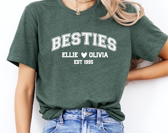 Besties T shirt, Custom Bestie Shirt, Girls BFF Shirt, Best Friend Birthday, Mama and Mini Tee, Aunt and Niece Gifts, Bestie Outfit