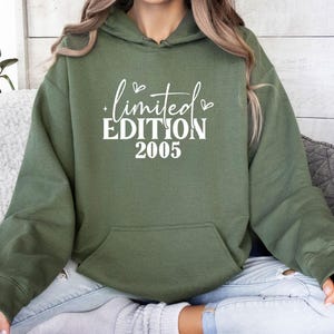 Custom Birthday Hoodie, Limited Edition Hoodie, 1996 Hoodie, 40th Birthday Gifts, Mum Birthday Gift, 1986 Hoodie, 21st Birthday, 1976 Hoodie image 3