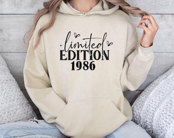 Custom Birthday Hoodie, Limited Edition Hoodie, 1996 Hoodie, 40th Birthday Gifts, Mum Birthday Gift, 1986 Hoodie, 21st Birthday, 1976 Hoodie