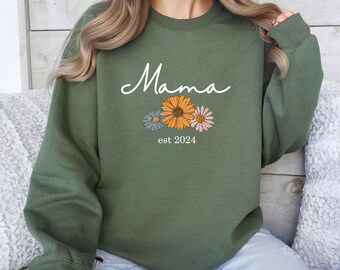 Mummy Sweatshirt, Custom Mama Sweater, Mothers Day Jumper, Personalised Sweater, New Mum Gift, Mama Birthday Gift, Mama To Be, New Mummy Top