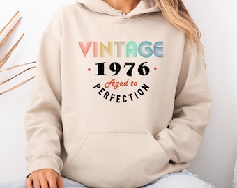 1976 Geburtstag Hoodie, Benutzerdefinierte Geburtstag Pullover, Vintage Hoodie, 40.Geburtstag Pullover, 50.Geburtstag Geschenk, 60.Geburtstag, 30.Geburtstag