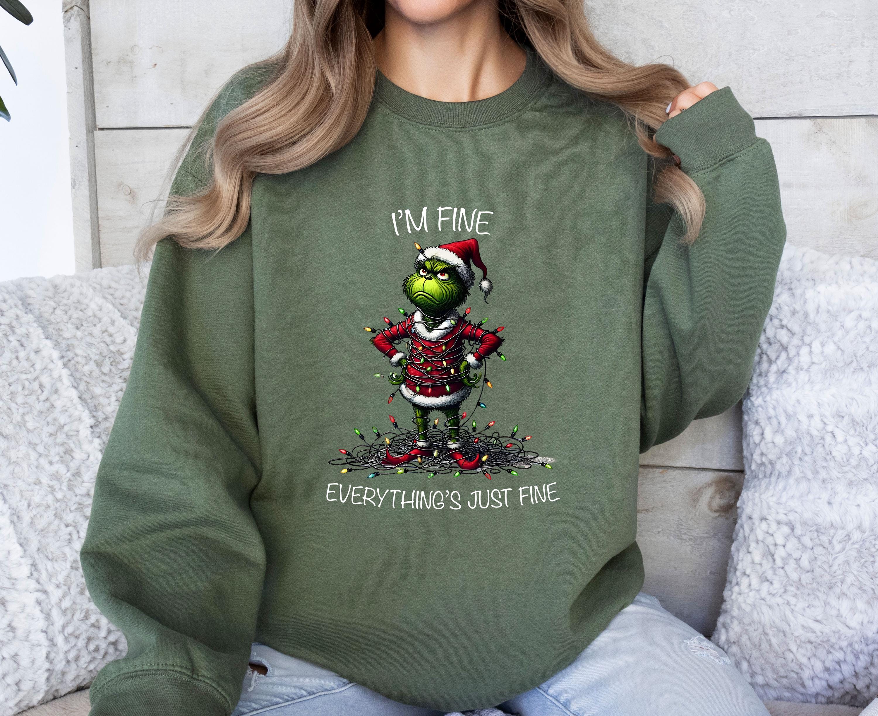 Grinch Pull Noël Grinch Costume Femme Pulls Noel 2025 Sweat Large
