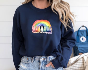 Pride Cat Sweatshirt, Regenbogen Katzenpullover, Katzen-Sweatshirt, LGBT Sweatshirt, Pride Sweater, Lesben Sweatshirt, Pride Month Top, Trans Pullover
