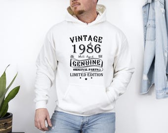 Vintage 1976 Hoodie, Herren Geburtstag Hoodie, Limitierte 1986 Edition, 1966 Geburtstag Pullover, 40 Geburtstag Top, 1976 Geburtstagsgeschenk, 60