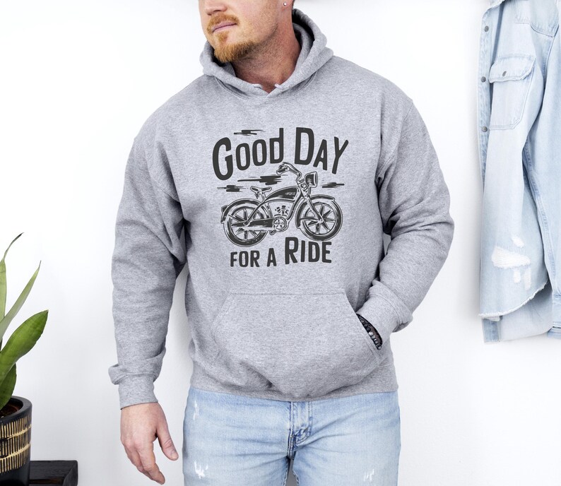 Bluza z kapturem "Good Day For A Ride", bluza z kapturem dla motocyklisty, bluza z kapturem dla motocyklisty, prezenty dla motocyklisty, bluza z kapturem dla motocyklisty, prezenty dla taty, wycieczka motocyklowa, prezenty dla motocyklisty zdjęcie 4