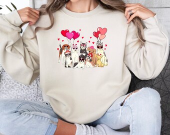 Dog Mum Sweatshirt, Dog Valentine Sweater, Gifts For Dog Lovers, Funny Valentines, Valentines Heart, Valentine Jumper, Valentines Day Gift