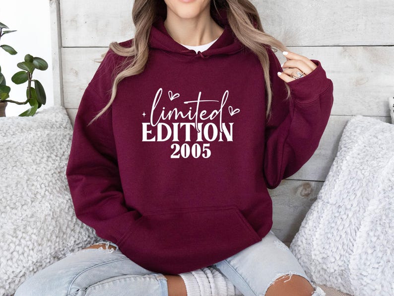 Custom Birthday Hoodie, Limited Edition Hoodie, 1996 Hoodie, 40th Birthday Gifts, Mum Birthday Gift, 1986 Hoodie, 21st Birthday, 1976 Hoodie image 4