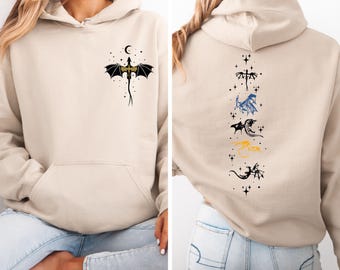 Fourth Wing Hoodie, Dragon Rider Hoodie, Book Lover Top, Basgiath Jumper, War College Hoodie, Fantasy Jumper, Acotar Hoodie, Velaris Hoodie