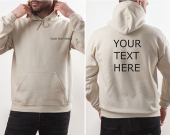Custom Print Hoodie, Your Text Here, Custom Text Hoodie, Custom Design Jumper, Personalised Hoodie, Custom Photo Hoodie, 2 Sided Print